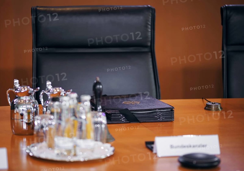 The doctrine chair of Federal Chancellor Olaf Scholz, taken during the cabinet meeting at the Federal Chancellery in Berlin, 28/08/2024