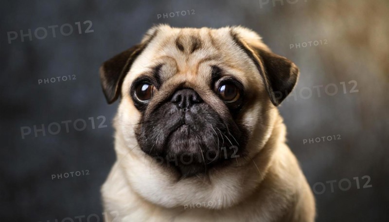 Pets, dog, pug, English dog breed, AI-generated, AI generated