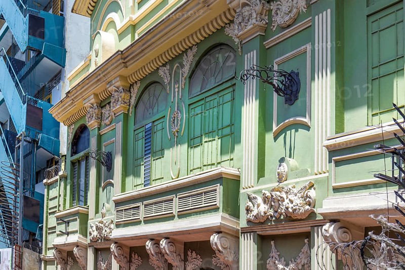 Costa Rica, colorful San Jose streets in historic city center. Caribbean cruise vacation., Central America