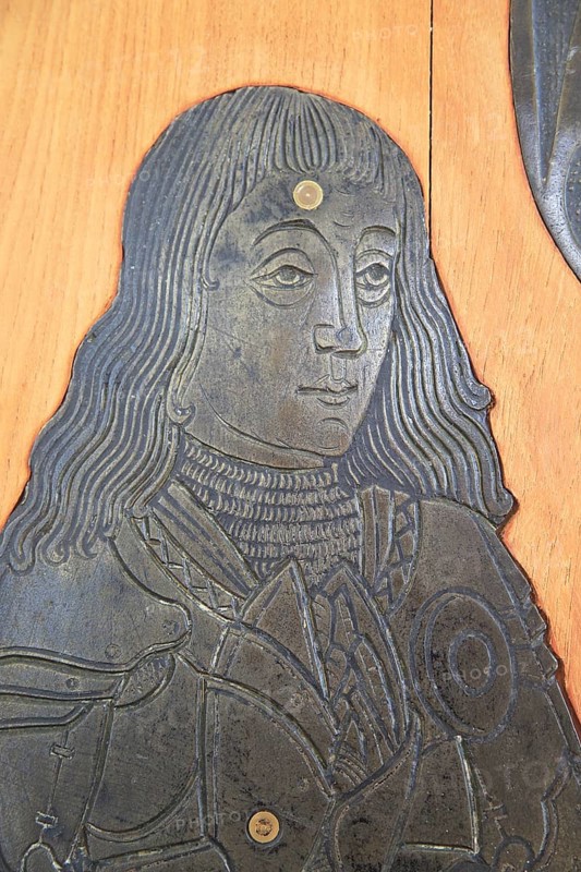 Brass memorial Sir Thomas Wingfield circa 1496, church of Saint Mary, Letheringham, Suffolk, England, UK