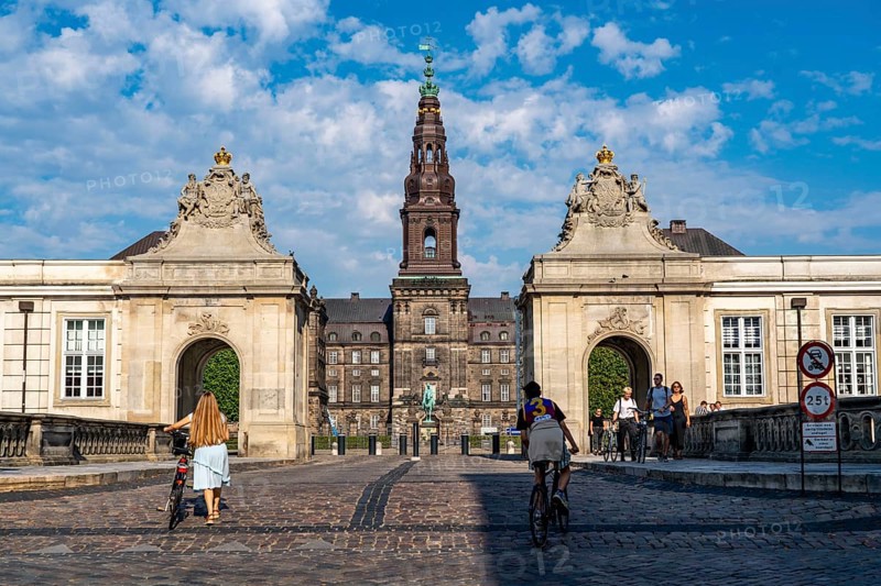 Christiansborg Palace, seat of the three heads of state of the Kingdom of Denmark. Copenhagen, Denmark, Europe