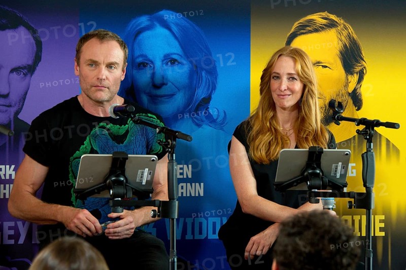 Mark Waschke and Kaya Marie Möller, reading and Q & A with the actors and speakers, MARVELS WASTELANDERS, Photocall for the presentation of the 6th and final season of the Audible Original Podcast series (release: 13/09/2024), Audible Representative Office, Berlin, 26/08/2024