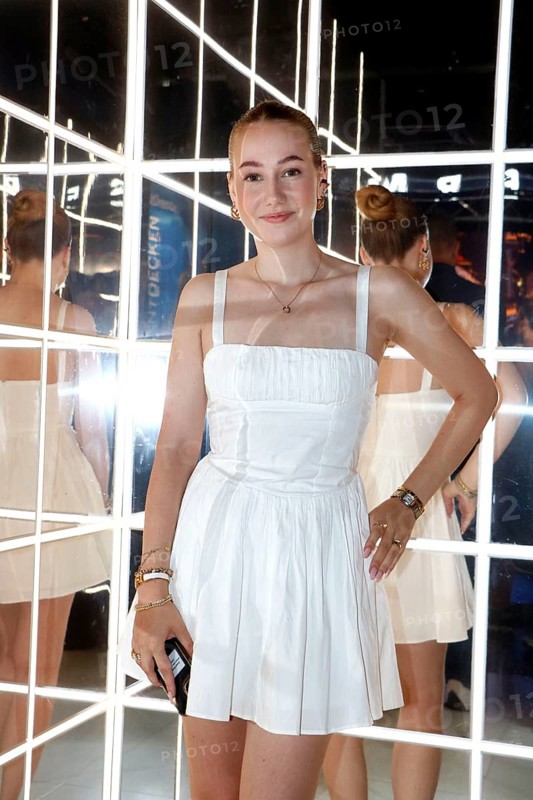 Annalena Keiler at the presentation of Roland Kaiser's wax figure for Kaisermania at Madame Tussaud's in Berlin on 15 August 2024