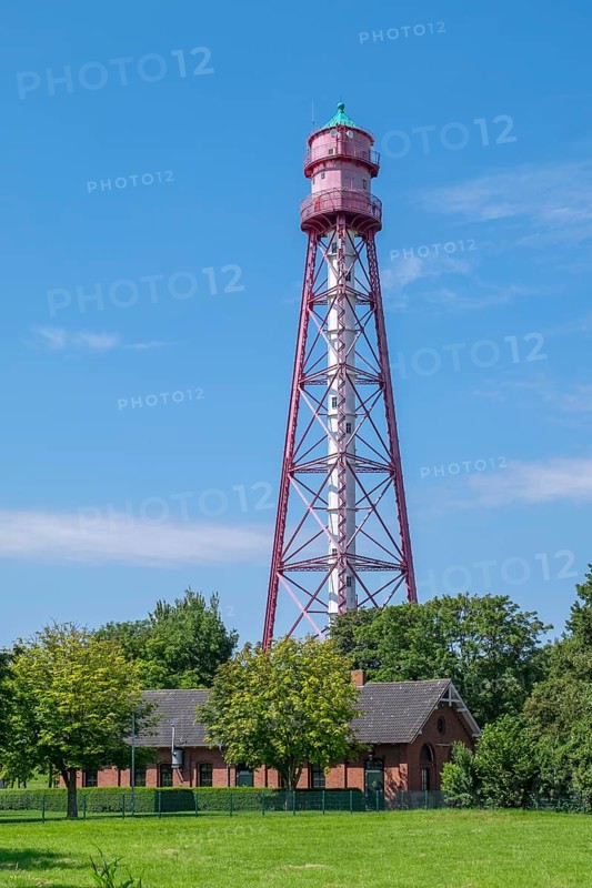 Campen lighthouse, highest lighthouse on the German mainland, Krummhörn, East Frisia, Lower Saxony, Germany, Europe