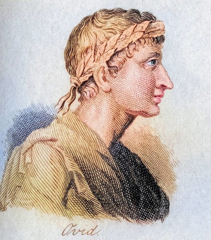 Ovid, Publius Ovidius Naso, 43 BC, 17 AD Roman poet, Historical, digitally restored reproduction from a 19th century original, Record date not stated