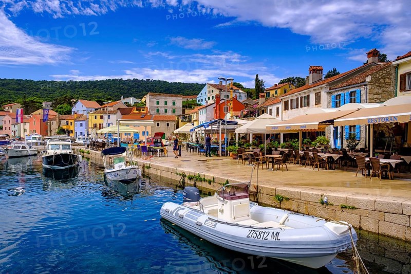 Rovenska harbour, Veli Losinj, near Mali Losinj, island of Losinj, Kvarner Gulf Bay, Croatia, Europe
