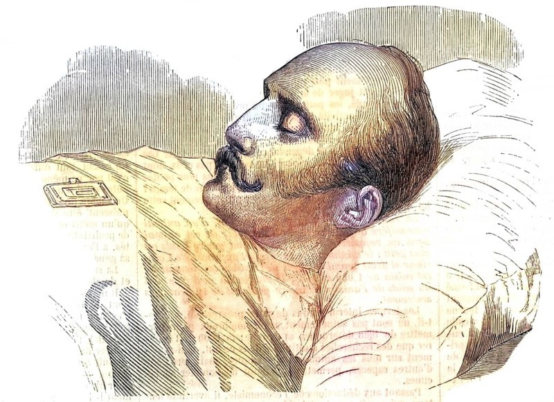 Nicholas I (1796-1855) Emperor, Tsar, of Russia from 1825, Nicholas on his deathbed, Historical, digitally restored reproduction from a 19th century original, Record date not stated