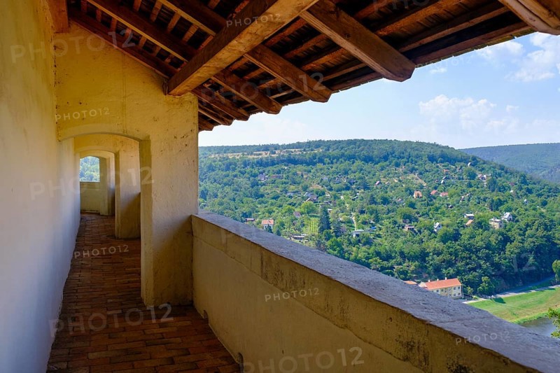 The Wenceslas Chapel with a view of the Dyje Valley, Old Town, Znojmo, Znojmo, Okres Znojmo, Kraj Jihomoravský, South Moravia, Moravia, Czech Republic, Europe
