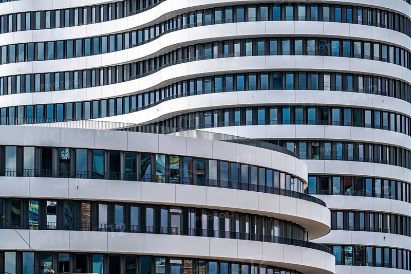Modern office building in the Media Harbour on the Rhine, Düsseldorf, North Rhine-Westphalia, Germany, Europe