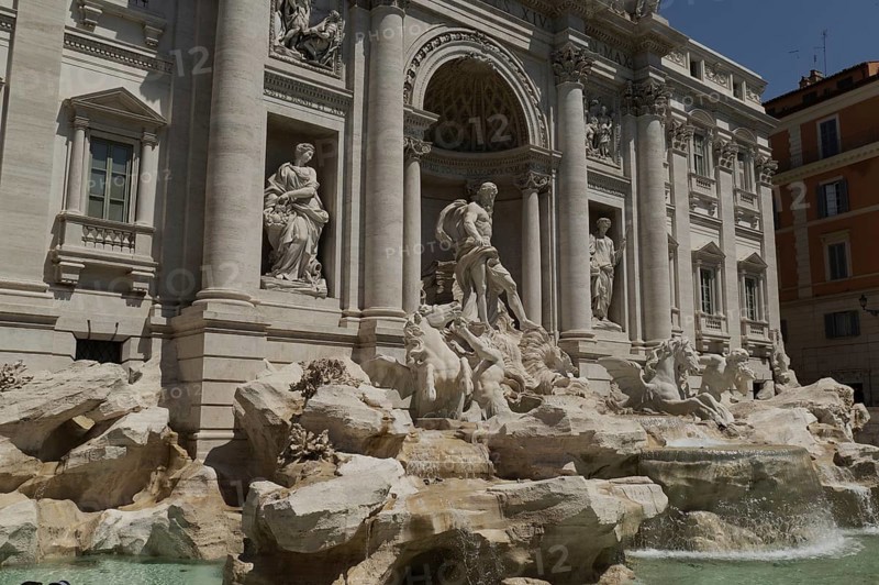 Palazzo Poli, also Palazzo Conti, Trevi Fountain, Fontana di Trevi, Rome, Italy, Europe
