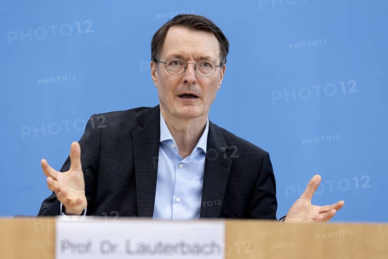 Karl Lauterbach (SPD), Federal Minister of Health, recorded during the press conference on the resolution on the Healthcare Reform Act (GVSG) at the Federal Press Conference in Berlin, 22 May 2024