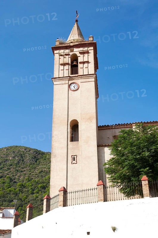 Iglesia de San Juan Bautista, church in Linares de la Sierra, Sierra de Aracena, Huelva province, Spain, Europe