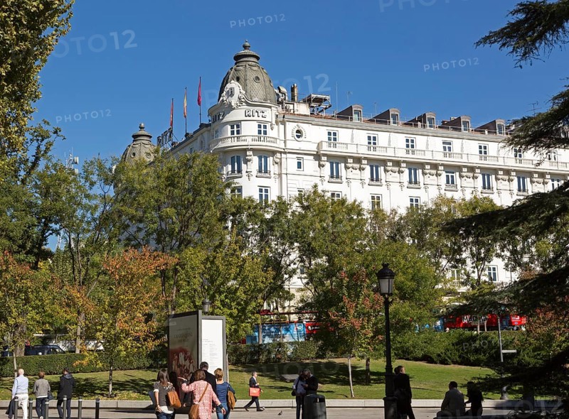 The Ritz hotel next to Museo del Prado, museum art gallery, Madrid, Spain, Europe