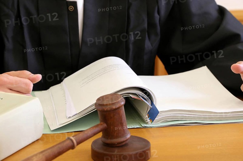 Close-up of a judge's gavel as a symbolic image for a court judgement