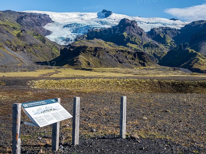 Vast floodplain of the Öræfajökull glacier at the Haalda depression, east of Skaftafell, aerial view, Iceland, Europe