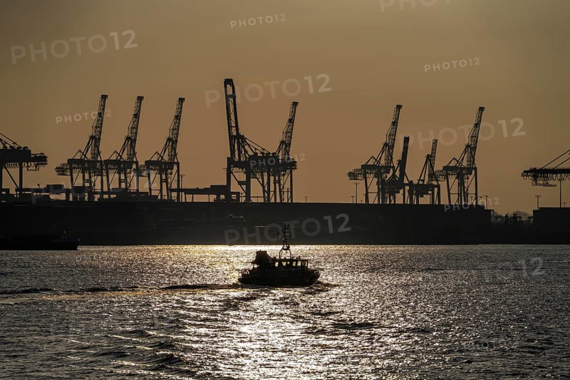 Port of Hamburg, HHLA Container Terminal Burchardkai, Athabaskakai, on the Elbe, Hamburg, Germany, Europe