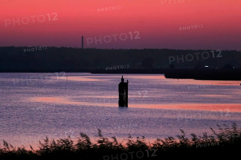 Evening sky at the Baltic Sea near Peenemünde, September, Mecklenburg-Western Pomerania, Germany, Europe