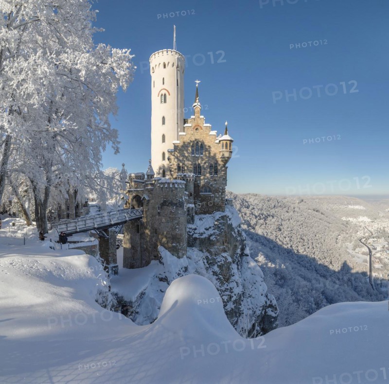 Lichtenstein Castle, Swabian Alb, Baden- Württemberg, Germany, Swabian Alb, Lichtenstein Castle, Baden-Württemberg, Germany, Europe