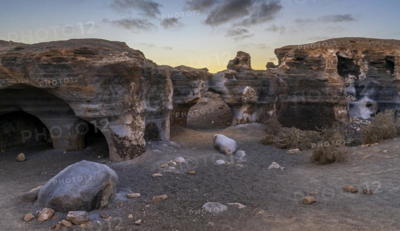 Stratified City, Ciudad estraticicada, Antigua Rofera de Teseguite, Lanzarote, Canary Islands, Spain, Europe