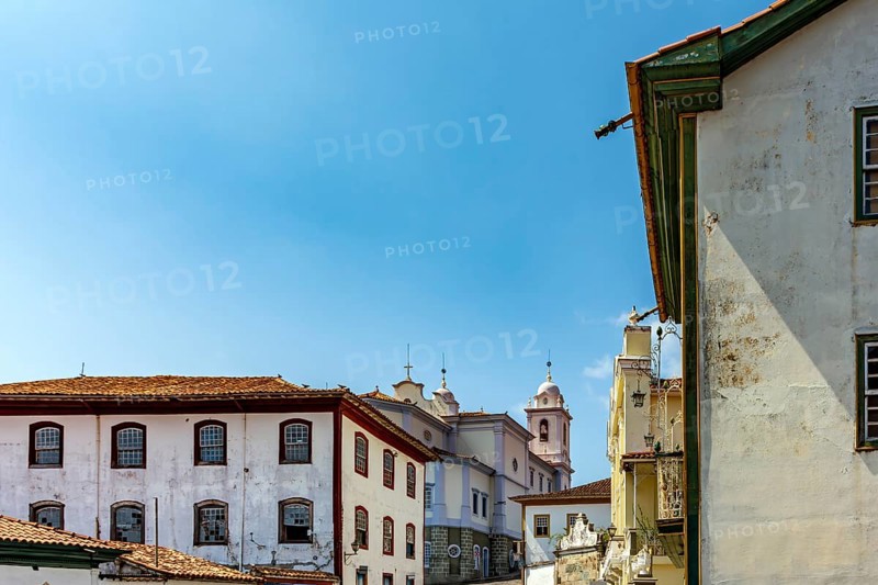 Cityscape of the historic city of Diamantina with its houses and churches, Diamantina, Minas Gerais, Brazil, South America