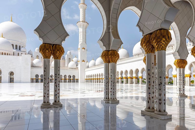 Sheikh Zayed Grand Mosque Abu Dhabi in Abu Dhabi, United Arab Emirates, Asia