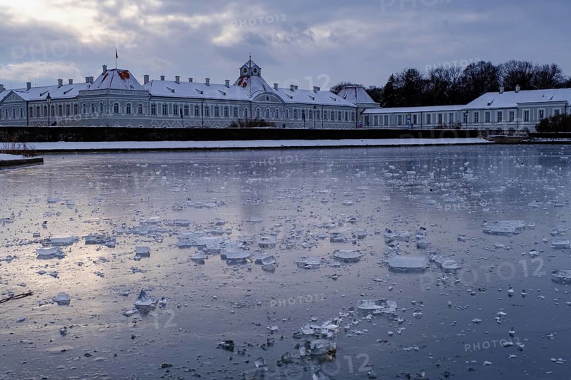 Nymphenburg Palace in winter, Munich, Upper Bavaria, Bavaria, Germany, Europe