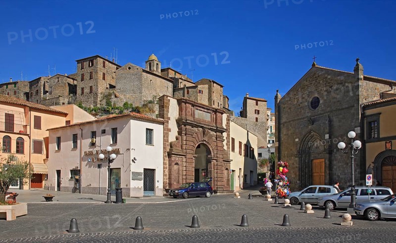 Old town centre of Bolsena, Lazio, Italy, Europe