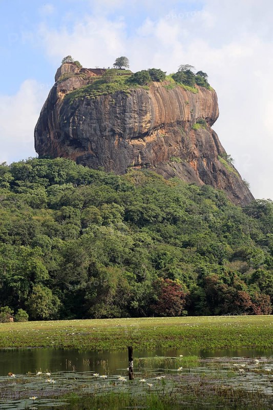 Rock palace at Sigiriya, Central Province, Sri Lanka, Asia