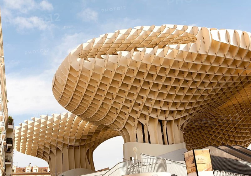 Metropol Parasol wooden structure in Plaza La Encarnación, Seville, Spain, architect Jürgen Mayer-Hermann completed 2011, Europe