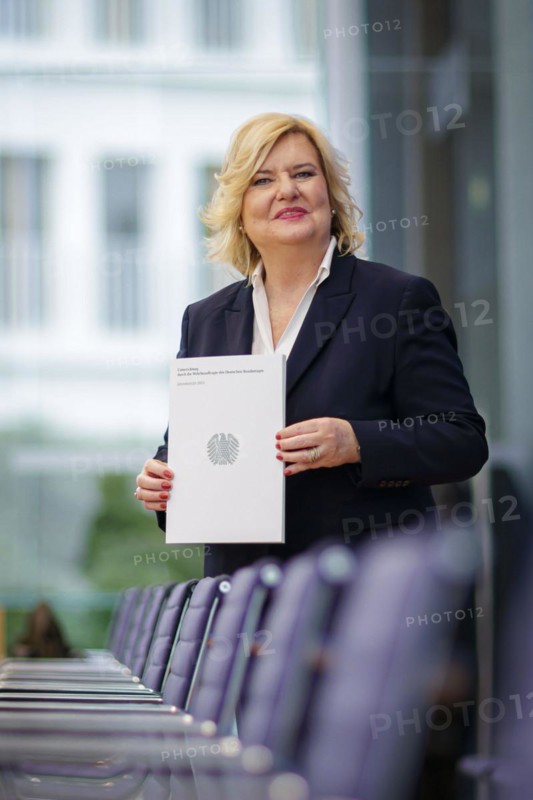 Eva Högl, Parliamentary Commissioner for the Armed Forces, presents her Annual Report 2023 at the Federal Press Conference. Berlin, 12 March 2024