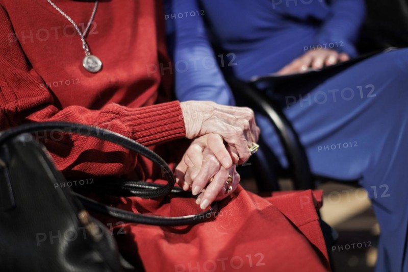 Margot Friedländer, Holocaust survivor, and Annalena Bärbock (Alliance 90/The Greens), Federal Foreign Minister, photographed during the presentation of the DSI Talisman Prize to Dunja Hayali in Berlin, 12 March 2024. Photographed on behalf of the Federal Foreign Office