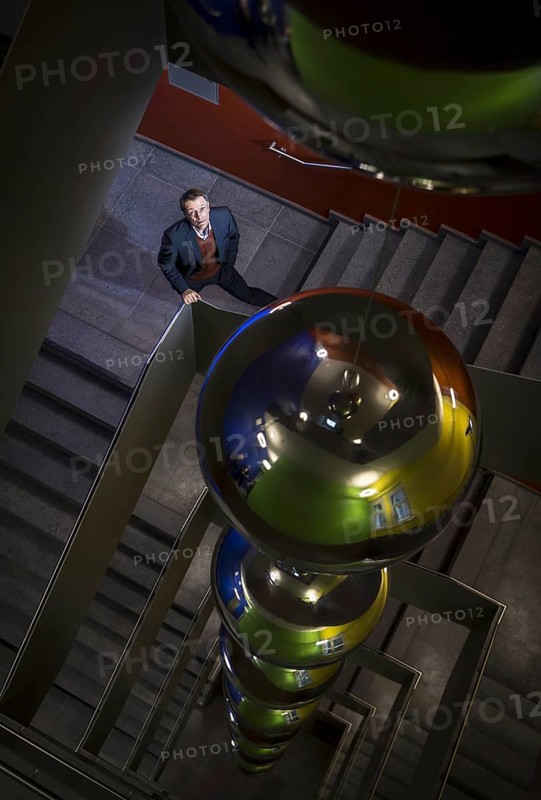 Karl Lauterbach (SPD), Federal Minister of Health, photographed in the stairwell of the Federal Ministry of Health during an interview