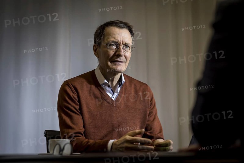Karl Lauterbach (SPD), Federal Minister of Health, recorded during an interview at the Federal Ministry of Health