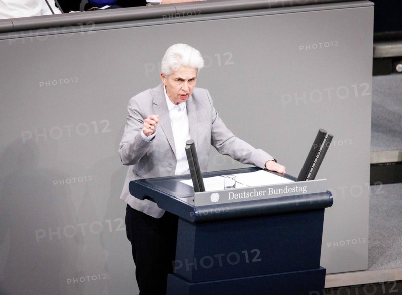 Marie-Agnes Strack-Zimmermann (FDP), recorded during a speech on the euro balance sheet in the German Bundestag in Berlin, 22.02.2024.Berlin, 11.04.2024