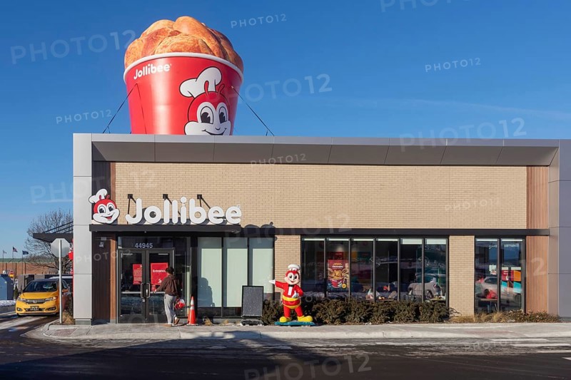 Sterling Heights, Michigan, Workers serve up Chickenjoy fried chicken at Jollibee, a Filipino fast food chain. Jollibee is called the McDonald's of the Philippines. It has 1400 stores worldwide. This one is the first location in Michigan. The chain focuses on locations with many Filipino-Americans