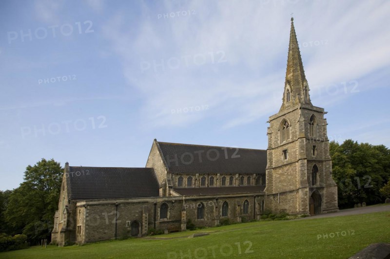 The Railway Village built by GWR to house workers in the 1840s, Swindon, England. St Mark's Church was designed by Sir Gilbert Scott who also went on to design St Pancras Hotel and Station, the Albert Memorial and St Mary's Cathedral in Edinburgh. The church was dedicated on the feast of St Mark on 25th April 1845
