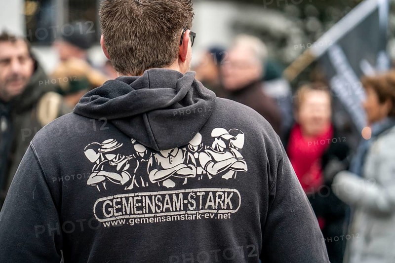 Demo by the group North Rhine-Westphalia Erwacht, a mixture of anti-vaccination activists, lateral thinkers, right-wing radicals, conspiracy theorists, nationalists, Essen, North Rhine-Westphalia, Germany, Europe