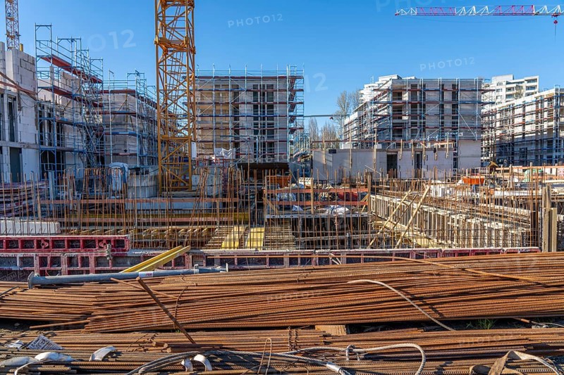 Major construction site Parc Durant, on Henri-Dunant-Strasse in Essen-Rüttenscheid, where 298 condominiums and a daycare centre will be built by early 2021