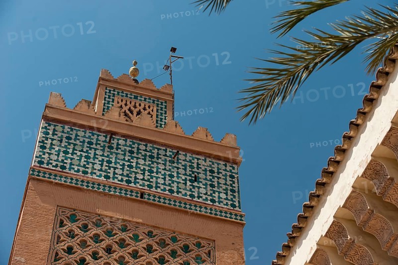 Koutoubia Mosque, architecture, building, church, sacred building, religion, Islam, Muslim, Arabic, oriental, travel, holiday, in the medina of Marrakech, Morocco, Africa