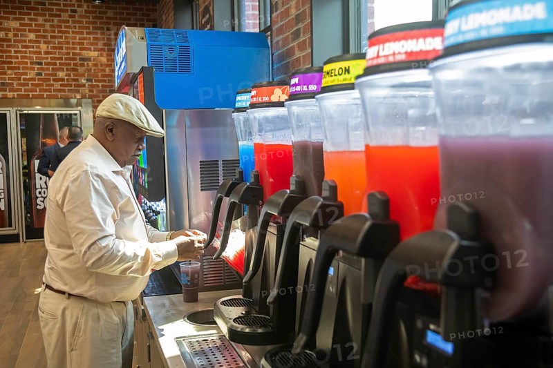 Romulus, Michigan USA, 27 August 2024, Flavored sweet drinks were on sale as Sheetz opened its first Michigan gas station and convenience store. The family-owned company operates more than 700 stores, mostly in eastern states
