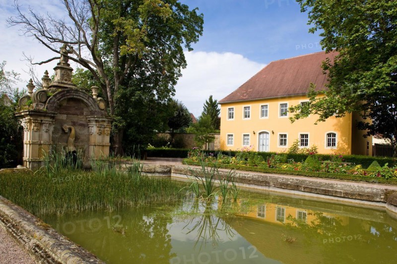 The Wielandgut Oßmannstedt is the country estate in Oßmannstedt, which was the residence of the poet Christoph Martin Wieland and his family from 1797 to 1803, ., Ossmanstedt, Thuringia, Germany, Europe