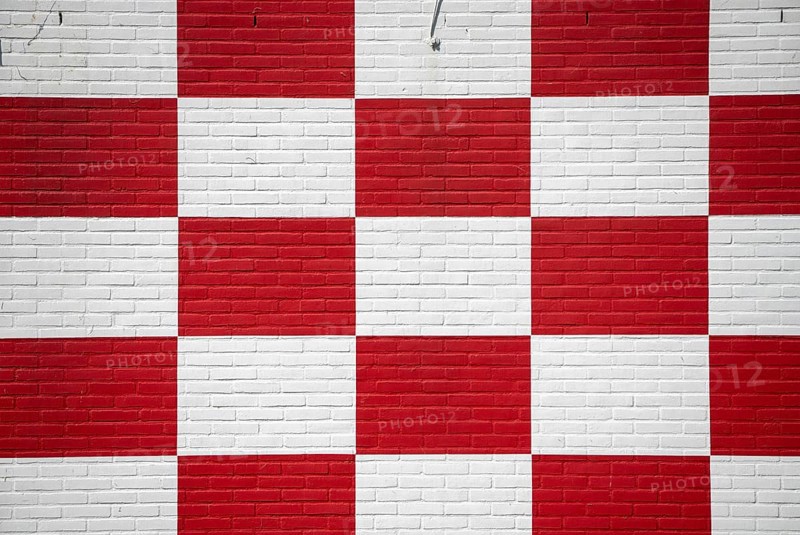 Technical building at Amsterdam Shiphol Airport, AMS, painted in the typical red and white box pattern, signalling and warning markings at airports, Netherlands