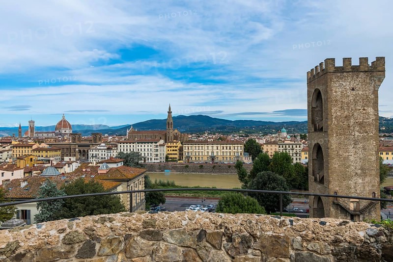 City overview of Piazza Michelangelo, cathedral, dome, city view, travel, tourism, Florence, Italy, Europe