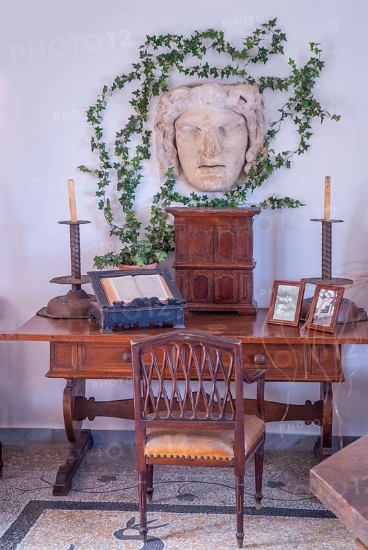 Interior of Villa San Michele, the life's work at Capri of the Swedish physician and author Axel Munthe (1857–1949), Anacapri, Island of Capri, Campania, Italy, Europe