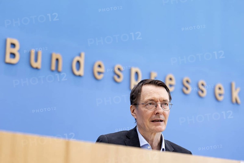 Karl Lauterbach (SPD), Federal Minister of Health, recorded during the press conference on the resolution on the Healthcare Reform Act (GVSG) at the Federal Press Conference in Berlin, 22 May 2024