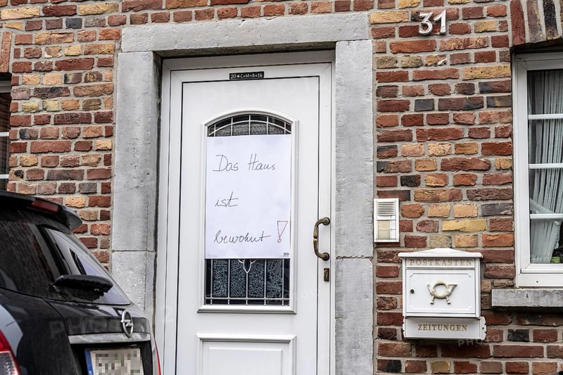 The village of Keyenberg, originally intended to make way for the Garzweiler II open-cast lignite mine, remains standing after the coal compromise, but is largely abandoned and empty, one of the few houses still inhabited, North Rhine-Westphalia, Germany, Europe