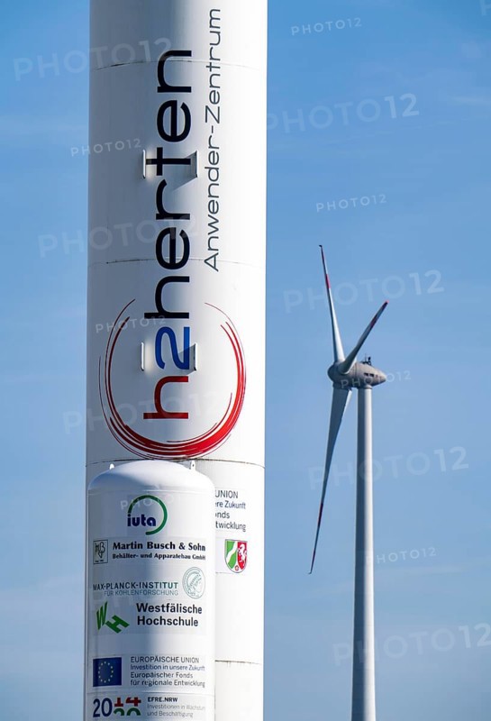 Hertern Hydrogen Competence Centre, h2Herten, on the site of the disused Ewald mine in Herten, North Rhine-Westphalia, Germany, Europe