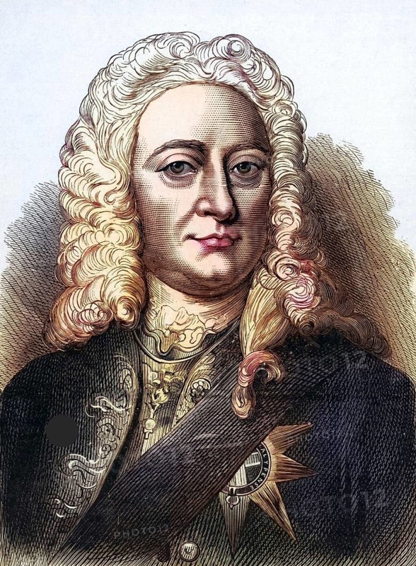 George II (1683-1760) King of Great Britain and Ireland and Elector of Hanover from 1727, member of the Hanoverian dynasty, Historical, digitally restored reproduction from a 19th century original, Record date not stated