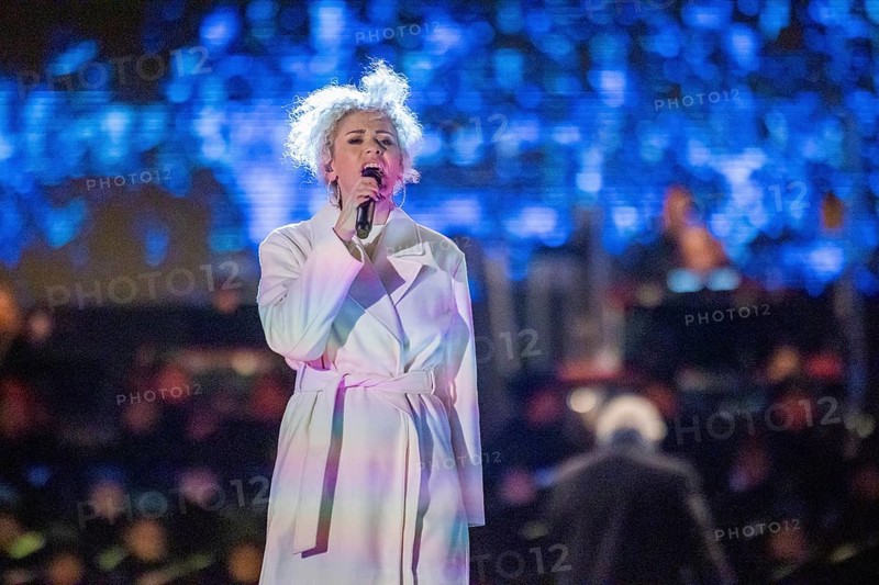 When over 25, 000 visitors flock to the Rudolf Harbig Stadium for the big Advent concert just in front of Christmas, the Christmas festivities begin for many Dresdeners. What began in 2015 as part of the celebrations to mark the anniversary of the world-famous Dresdner Kreuzchor choir has now established itself as one of the biggest and most beautiful Christmas events in Germany. Singer Sabrina Weckerlin, Dresden, Saxony, Germany, Europe