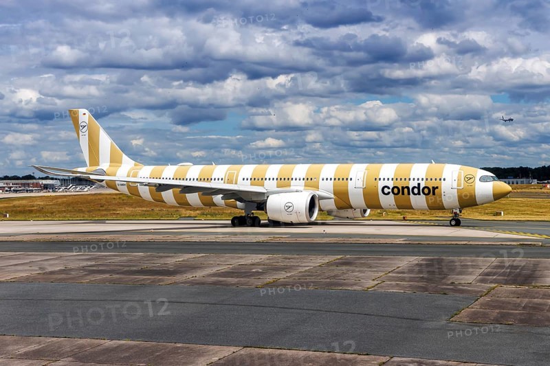 A Condor Airbus A330-900 aircraft with the registration D-ANRH at the airport in Frankfurt, Germany, Europe